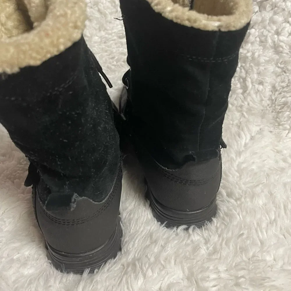Polo Ralph Lauren Tavin Rollover Black Shearling lace up Boots Men’s SZ10D
